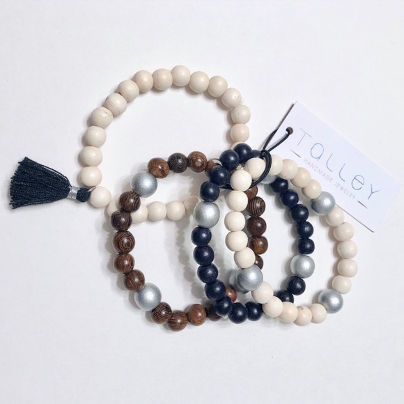 NWT Talley Handmade set of 4 stackable bracelets - Picture 4 of 4